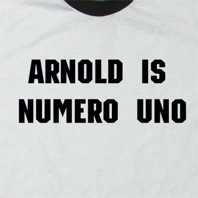 ARNOLD IS NUMERO UNO T SHIRT VINTAGE VENICE MUSCLEMAN  