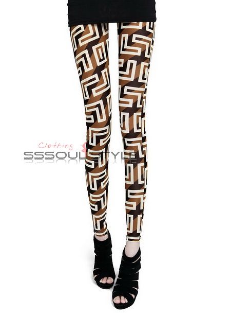 Size US 6 8 Black Striped Leggings Tights Women Girl Pants vq032 2 