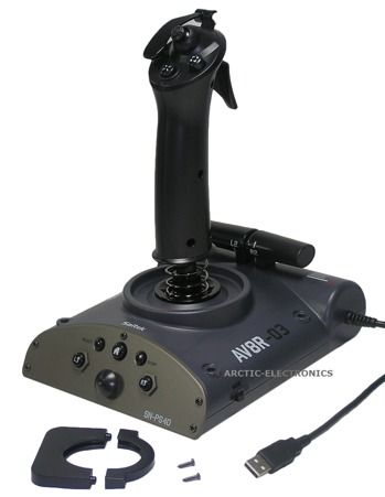 Saitek PS40 / PS40U AV8R 03 Aviator Flight Stick Joystick USB for PS2 