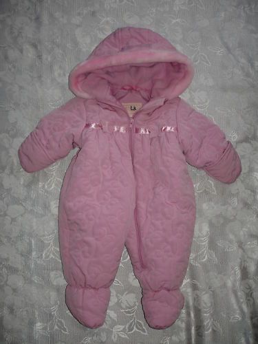 Baby Girls LA PETITE ROTHSCHILD Pink SNOWSUIT Sz 0 3 6  