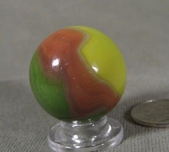 Marbles VINTAGE VITRO AGATE 4 COLOR PARROT w/ AVENTURINE MARBLE 15/16 