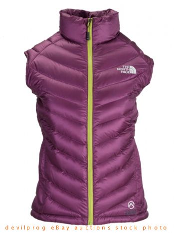 THE NORTH FACE Womens THUNDER 800 Down Vest Jacket Plum Size Medium 