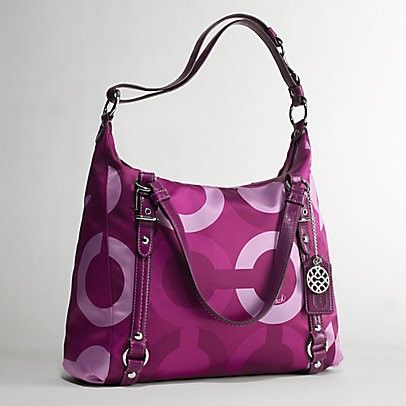 COACH Graphic Op Art ALEXANDRA Shoulder Bag 15530 PLUM  