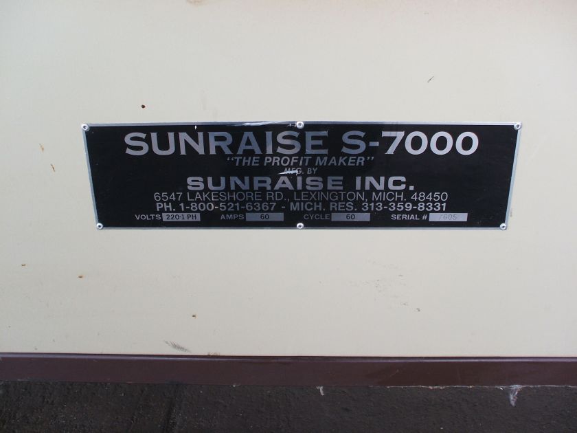 SUNRAISE S 7000 RAISED PRINTING  