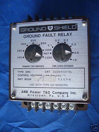 ABB GROUND FAULT RELAY 202K9301 UL 24/32 VDC GRC  