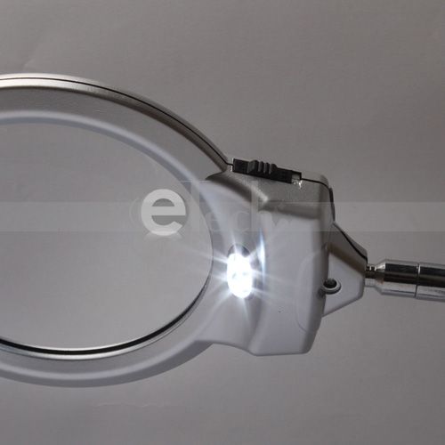 25X 5X LED Top tight Metal Base Magnifying Table Light Desk Lamp 