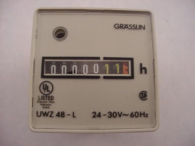 Grasslin General Electric UWZ 48L AC Hour Meter 24 volt  