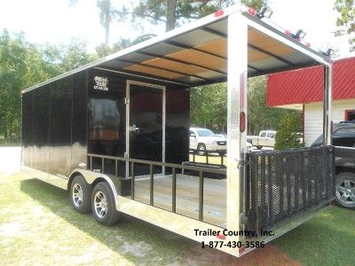   24 Custom Utility Enclosed Cargo Trailer w/ Porch + Ramp  