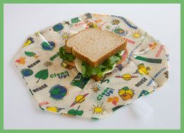 Sandwich Wrap n Mat Reuseable Lunch Box Washable  