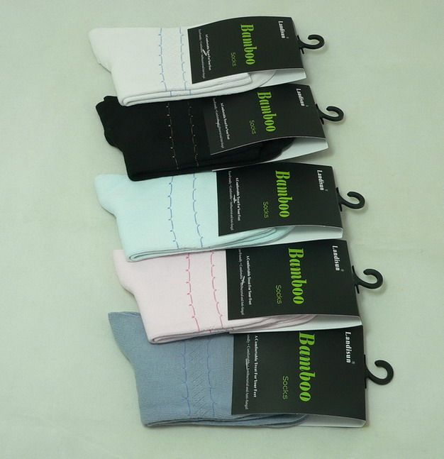 LANDISUN WOMEN BAMBOO QUARTER SOCKS S132 (1 PAIR) ECOFRIENDLY 5 COLOR 