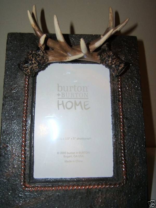 Photo FRAME ~ DEER ANTLERS lodge ~New~  