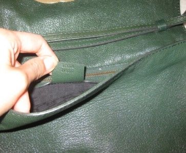 RARE** VINTAGE GUCCI GREEN LEATHER GG BLONDIE LOGO CLUTCH BAG PURSE 