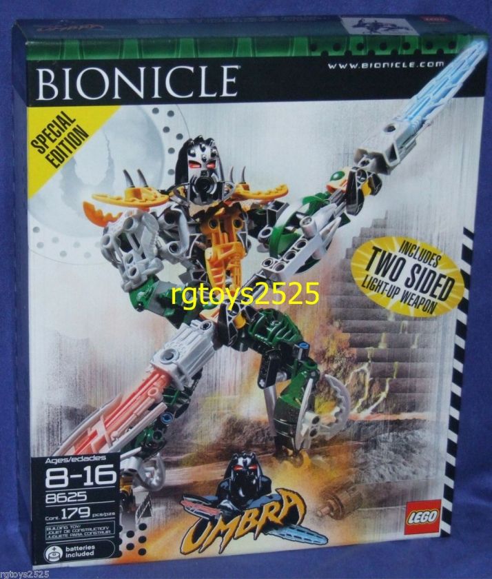 Bionicle Special Edition UMBRA New 8625 has 179 peices & Light up 