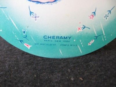 VINTAGE APRIL SHOWERS DUSTING POWDER TIN CHERAMY POWDER BOX  