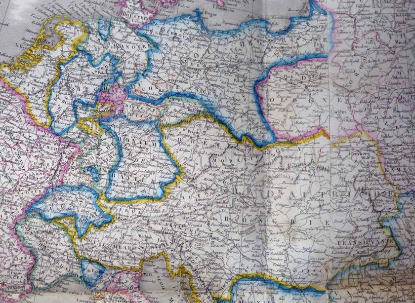 1842 Hérisson EUROPE Enormous Wall Map, Fine Engraving Work, Detailed 