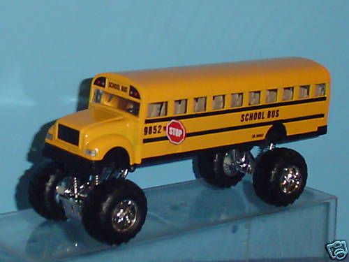 MONSTER TRUCK SCHOOL BUS GREAT FOR BACK TO SCHOOL GIFT  