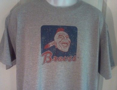 Atlanta BRAVES 1980s Throwback Style Logo T Shirt XL  