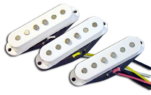 Dragonfire Texas Blues Pickups for Strat,Set of 3,White  