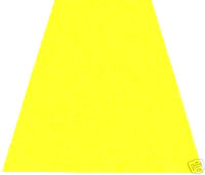 SET OF EIGHT YELLOW SCOTCHLITE HELMET TRAPEZOIDS  