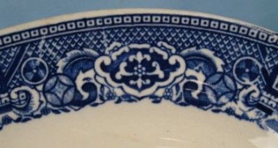 BLUE WILLOW OVAL SERVING PLATTER Homer Laughlin AS IS O  