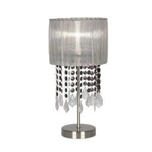 Oaks Lighting Tisbury Organsa Touch Table Lamp, Silver  