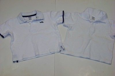 Gymboree Shark Reef 2 White Golf Shirts Tops Size 3 EUC  