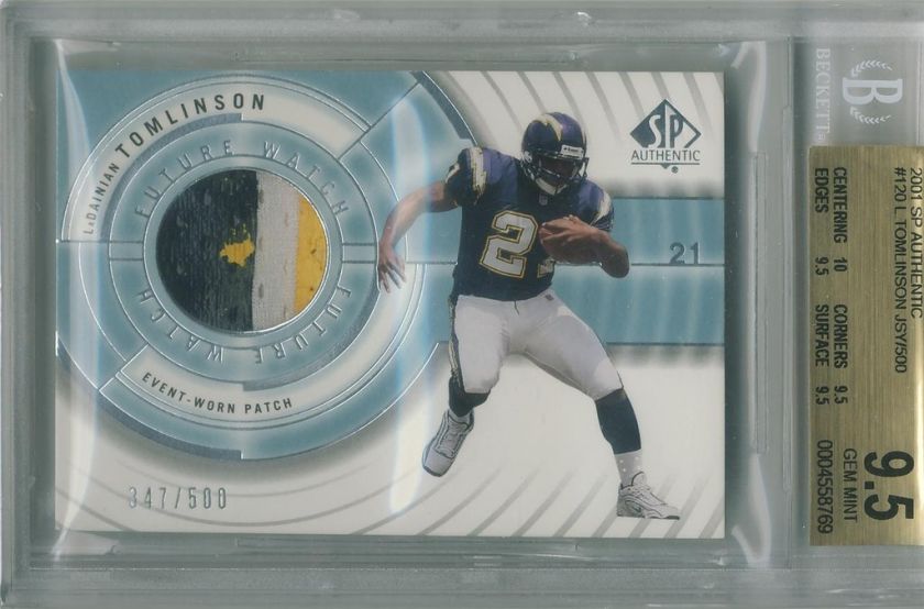 LaDainian Tomlinson 2001 SP Authentic RC **BGS 9.5**  