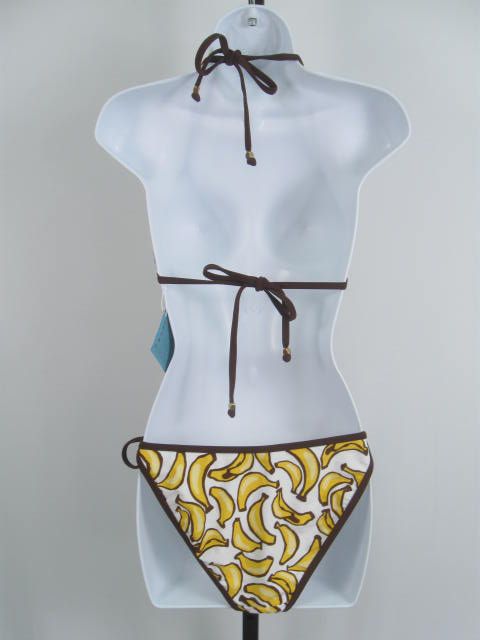 NWT LETARTES SWIMWEAR Banana Bikini Bathing Suit L $156  