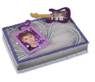 JUSTIN BIEBER PHOTO GUITAR BIRTHDAY PARTY CAKE TOPPER DECORATION TOYS 