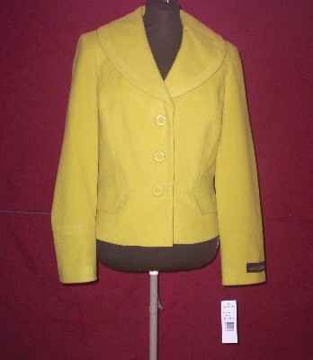 HARVE BENARD LIME GREEN CASHMERE MIX JACKET SZ 8 NWT  