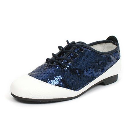 Womens Glitter Synthetic leather Lace up sneaker shoes  