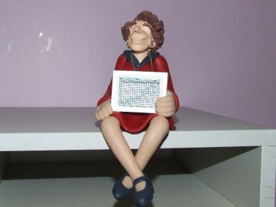 Stock Market Stock Broker Diana Manning Shelf Sitter sculpture Figure 