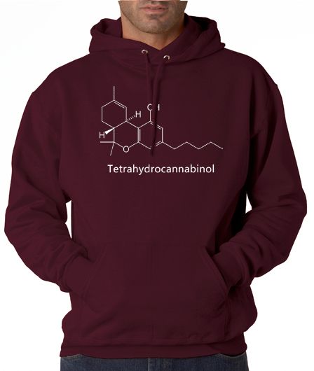 Tetrahydrocannabinol THC Weed 50/50 Pullover Hoodie  