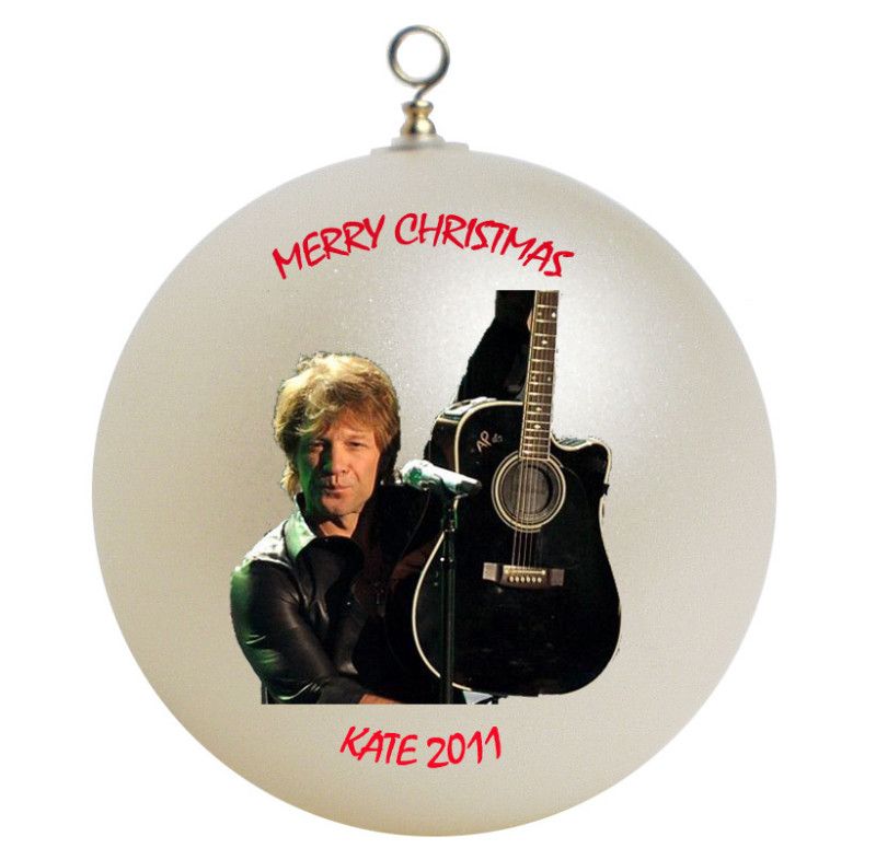 Personalized Jon Bon Jovi Christmas Ornament Add Name  