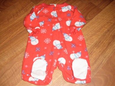 Jake and Julia Winter feet pajamas used infant boys sleepwear clothing 