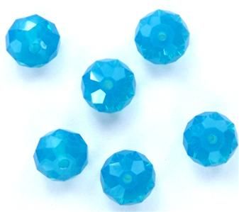 Caribbean Blue Opal Swarovski 5040 Rondelle Beads 8mm  