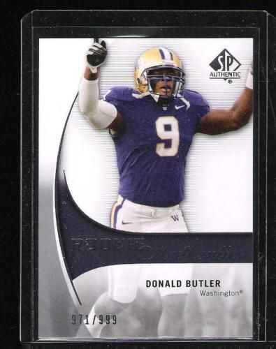 2010 SP Authentic Donald Butler Rookie /999 WASHINGTON  