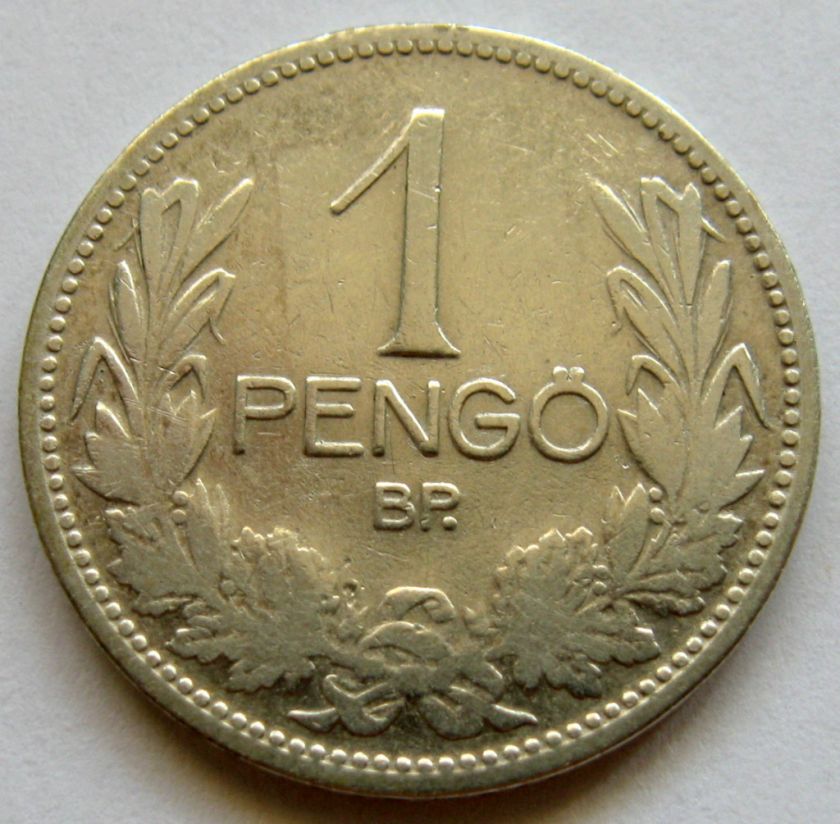 Hungary 1 pengo silver coin 1927 KM# 510 nice grade  