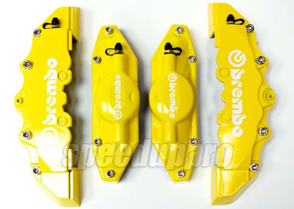 YELLOW Brembo Look Brake Caliper Cover Set Front/Rear  