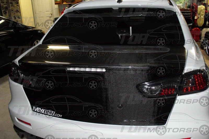 VIS 08 10 Lancer/EVO X Carbon Fiber Trunk Lid DEMON 09  