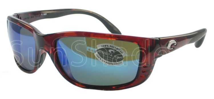 NEW COSTA DEL MAR BRINE TORTOISE BLUE POLARIZED 580 GLASS LENS 