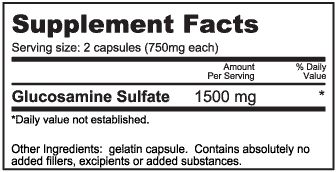 GLUCOSAMINE SULFATE JOINT HEALTH 150 CAPS 649908233969  