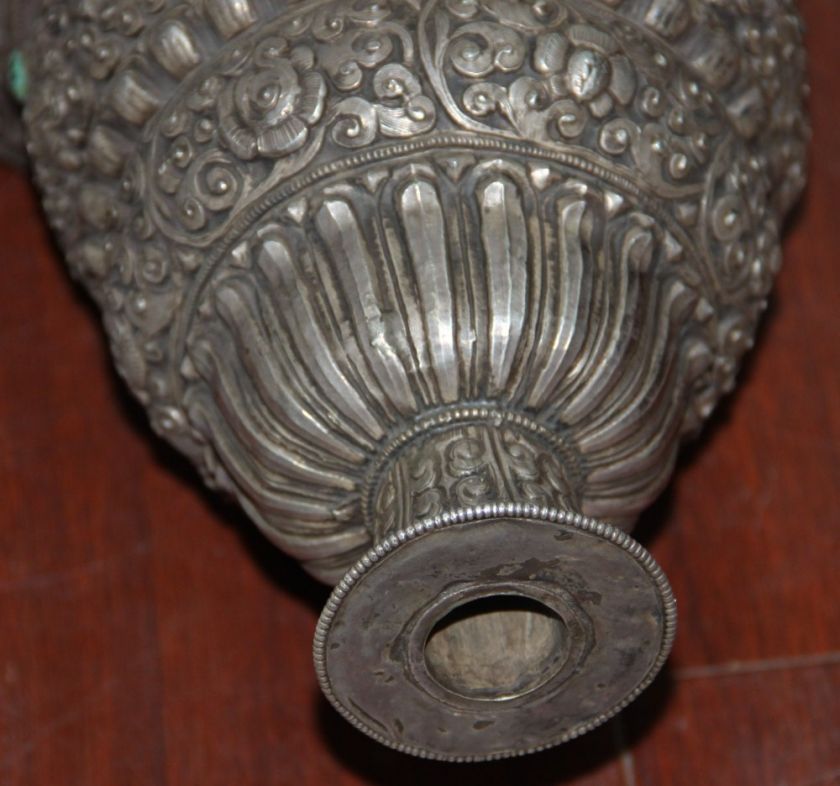   Silver Chank/Shankha Conch Shell Trumpet Horn     Museum Quality