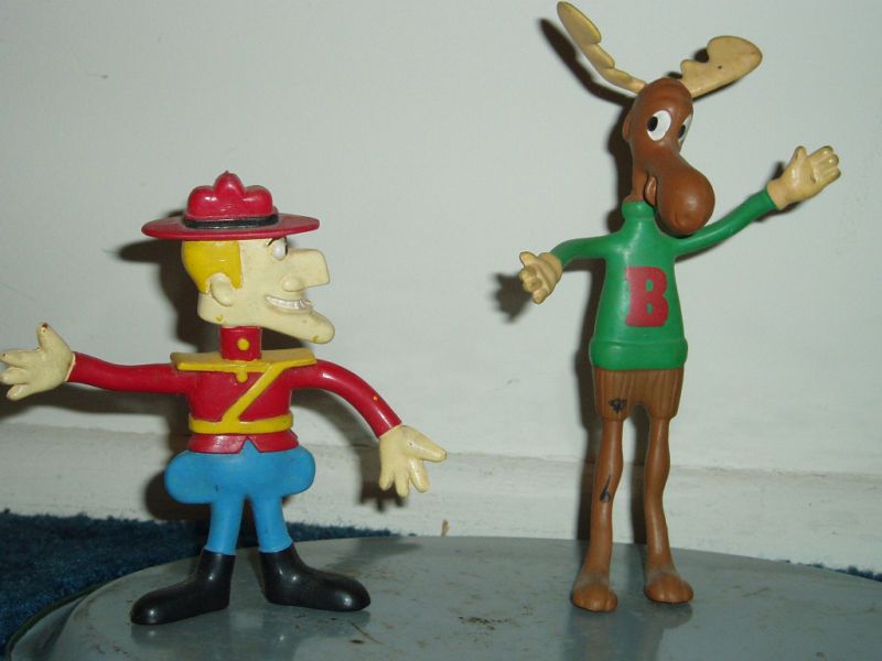 Vintage 85 BULLWINKLE & DUDLEY DORIGHT Bendie JAY WARD  