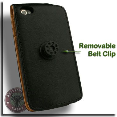 Leather Case for Apple iPhone 4S 4 S G Verizon AT&T G Sprint Clip Belt 