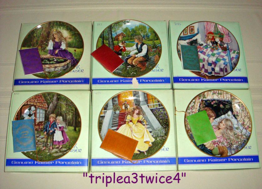   CLASSIC FAIRY TALE Plates by Gerda Neubacher Orig Bxs+COAS STUNNING