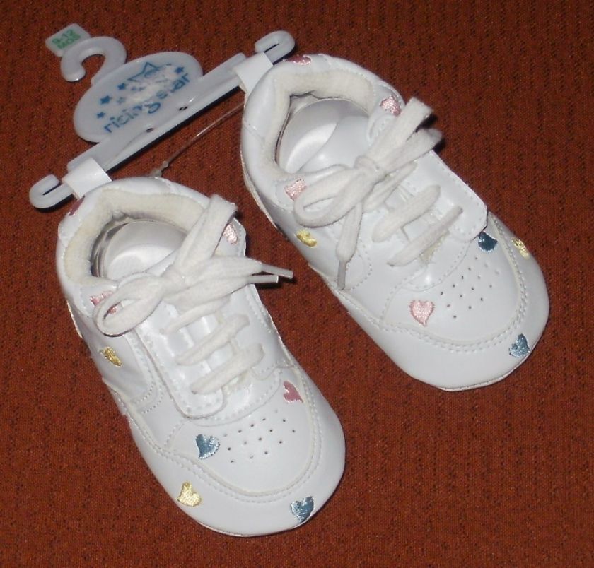 RISING STAR WHITE INFANT SHOES ~ Sz 6/9 & 9/12 Mos  