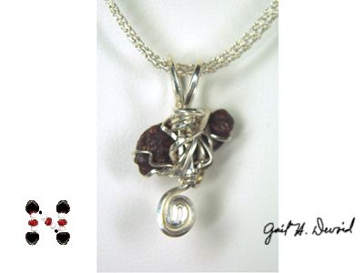 Campo del Cielo Meteorite SS Pendant and Necklace  