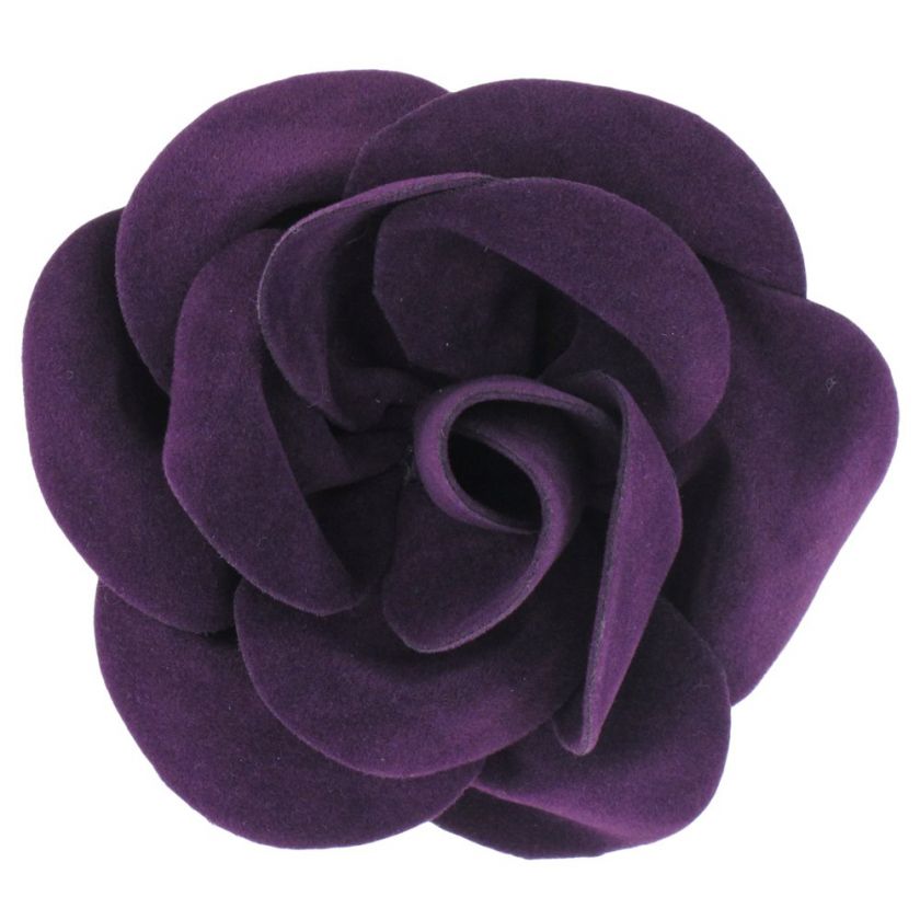 Capelli New York Velvet Flower On Pin/Pelican Clip Black  