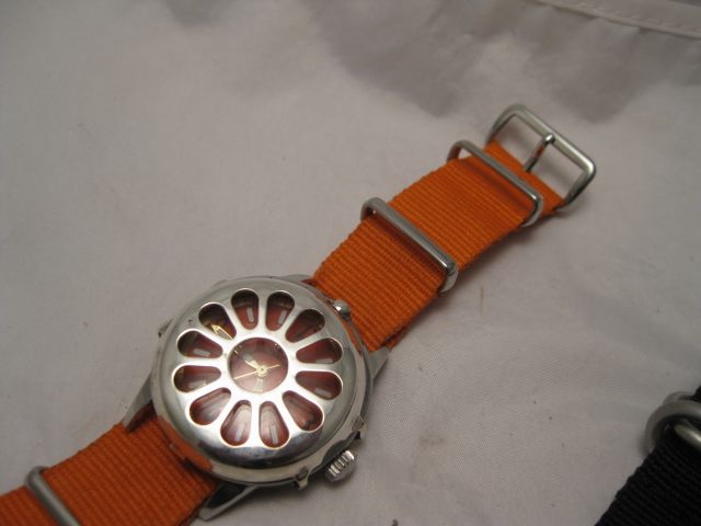   ETA INCAFLEX SS HD 660 ORANGE CRUSH DIVE WATCH SHRAPNEL GUARD  